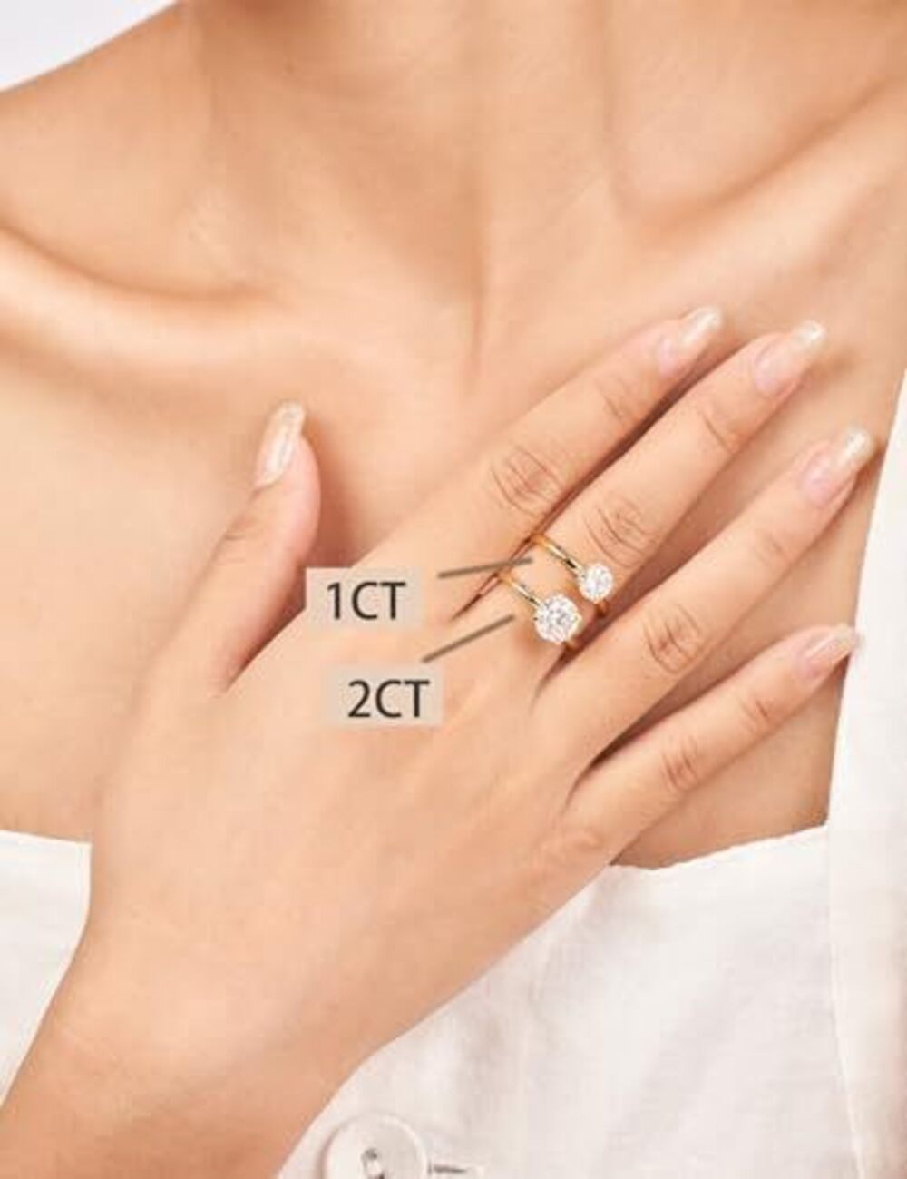 2171 Moissanite Solitaire Engagement Ring Engagement Rings Moissanite - Picture 6 of 6